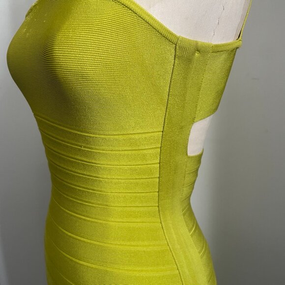 Neon Yellow Bandage Bodycon Dress - Picture 3 of 10